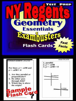 cover image of NY Regents Geometry Test Prep Review - Exambusters Flashcards
